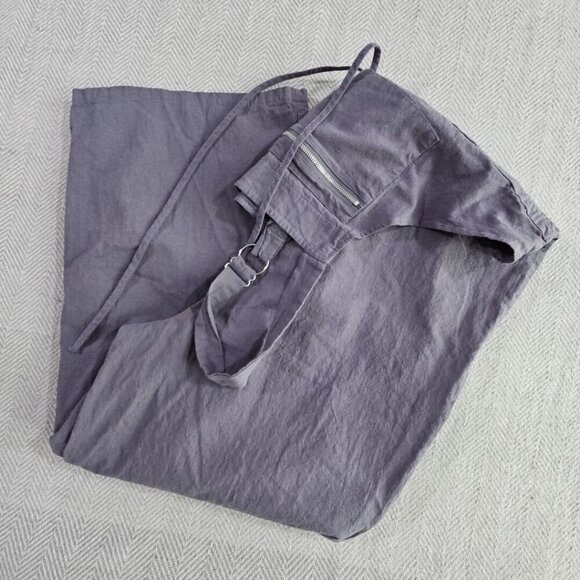 Unbranded Twill Overalls Women's Size S (W42xL25) Y2K Loungewear Drawstring - Picture 2 of 9
